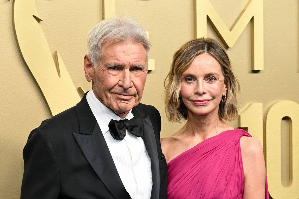 Harrison Ford and Calista Flockhart at the 78th Emmy Awards held at Peacock Theater on September 14, 2026 in Los Angeles, California