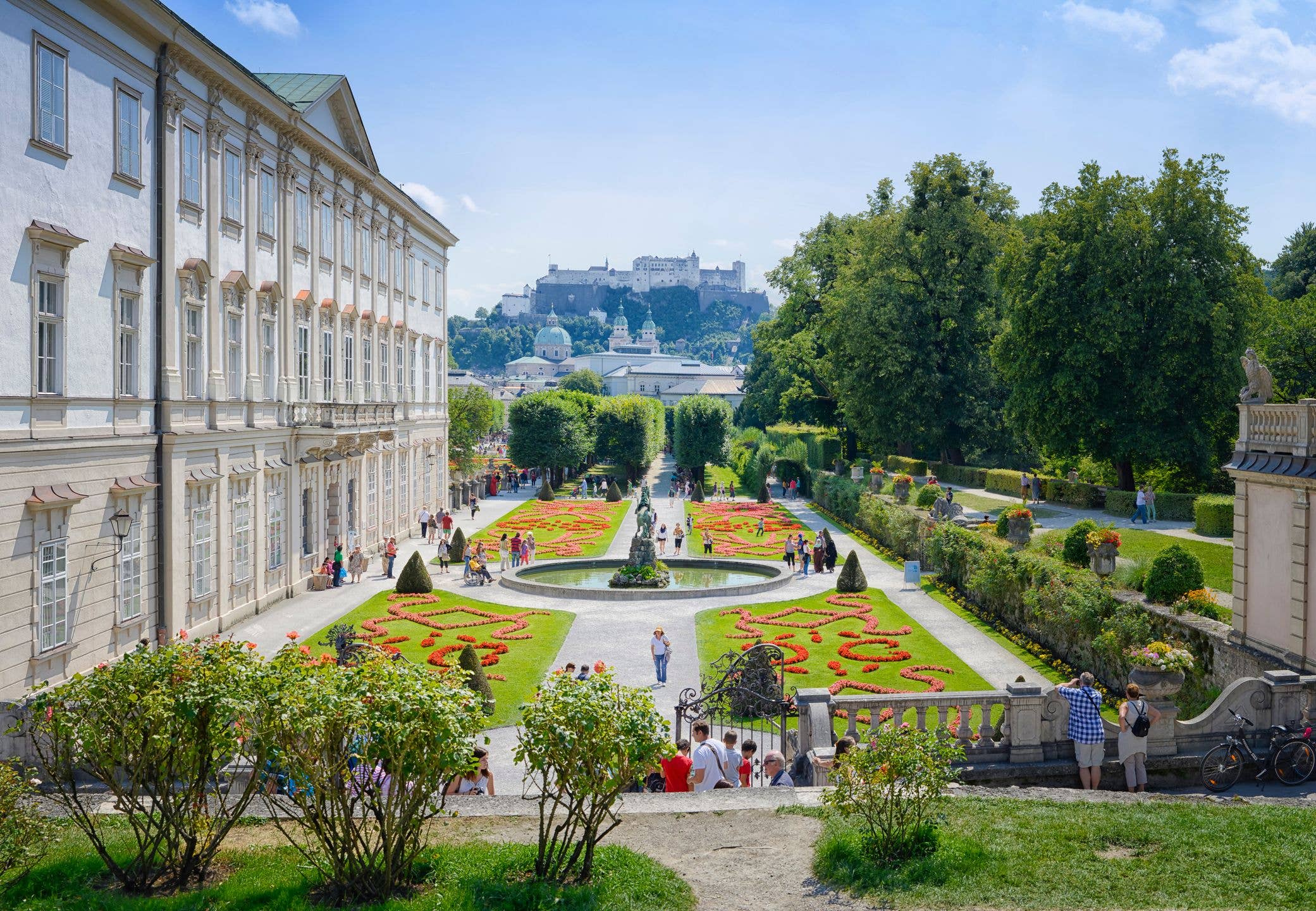 Julie Andrews famously led her young charges trilling Do-Re-Mi in the pretty Mirabell Gardens
