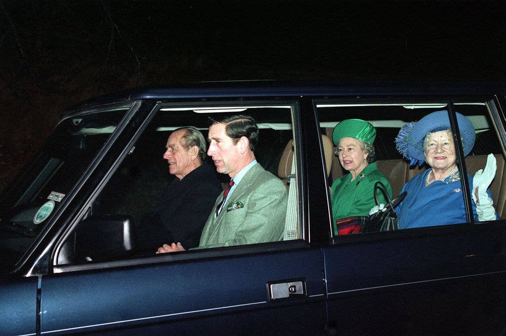 Members of the Royal Family leave Craithie Church after the royal wedding of the Princess Royal and Commander Tim Laurence