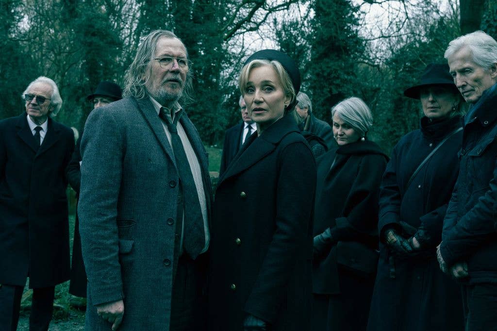 Gary Oldman and Kristin Scott Thomas on Slow Horses season 6 episode 1