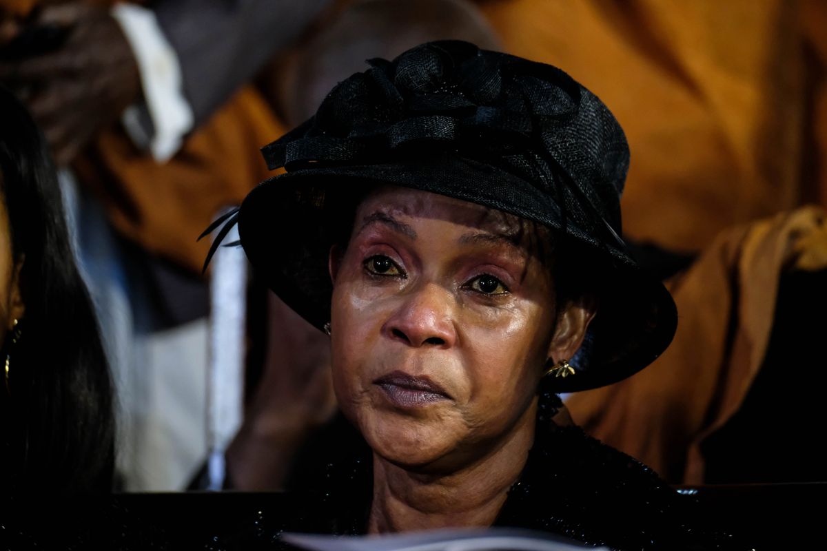 Queen Mother, Best Kemigisa attends a requiem mass for the late King Oyo Nyimba Kabamba Iguru Rukidi IV of Tooro