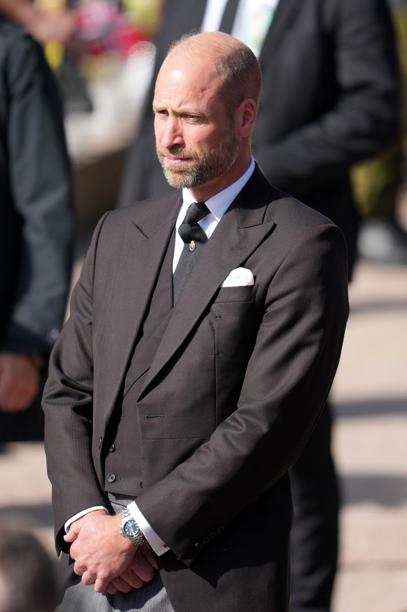 Prince William attended the funeral on behalf of his father, King Charles III.