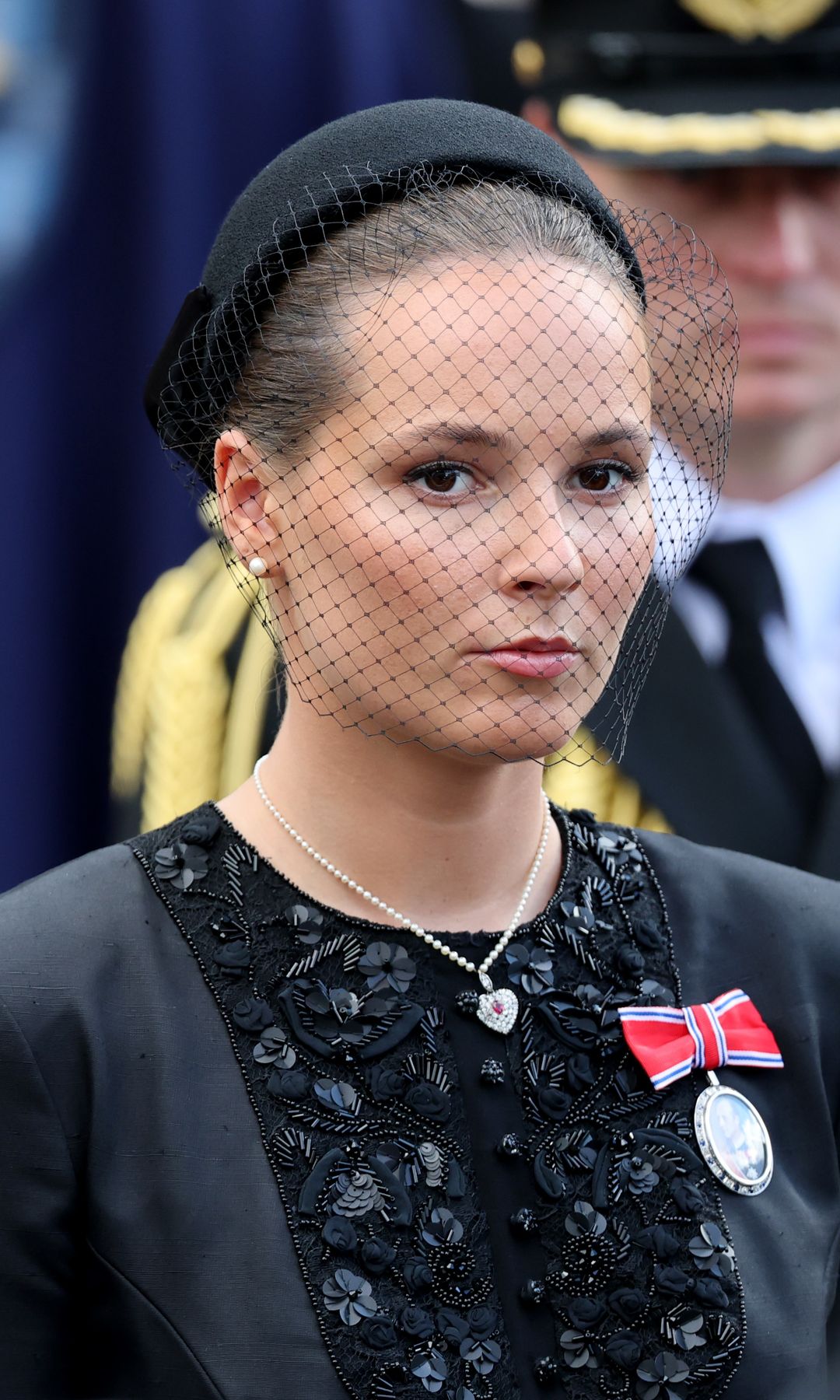 Crown Princess Ingrid Alexandra of Norway during the funeral of King Harald V
