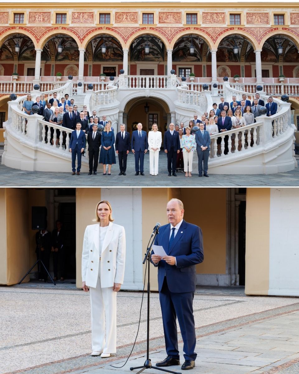 Princess Charlene stood out in head-to-toe white as she joined Prince Albert II for a major diplomatic gathering at the Prince’s Palace of Monaco.