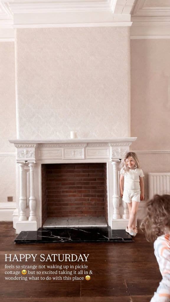 Stacey Solomon shares photo of fireplace in her new home