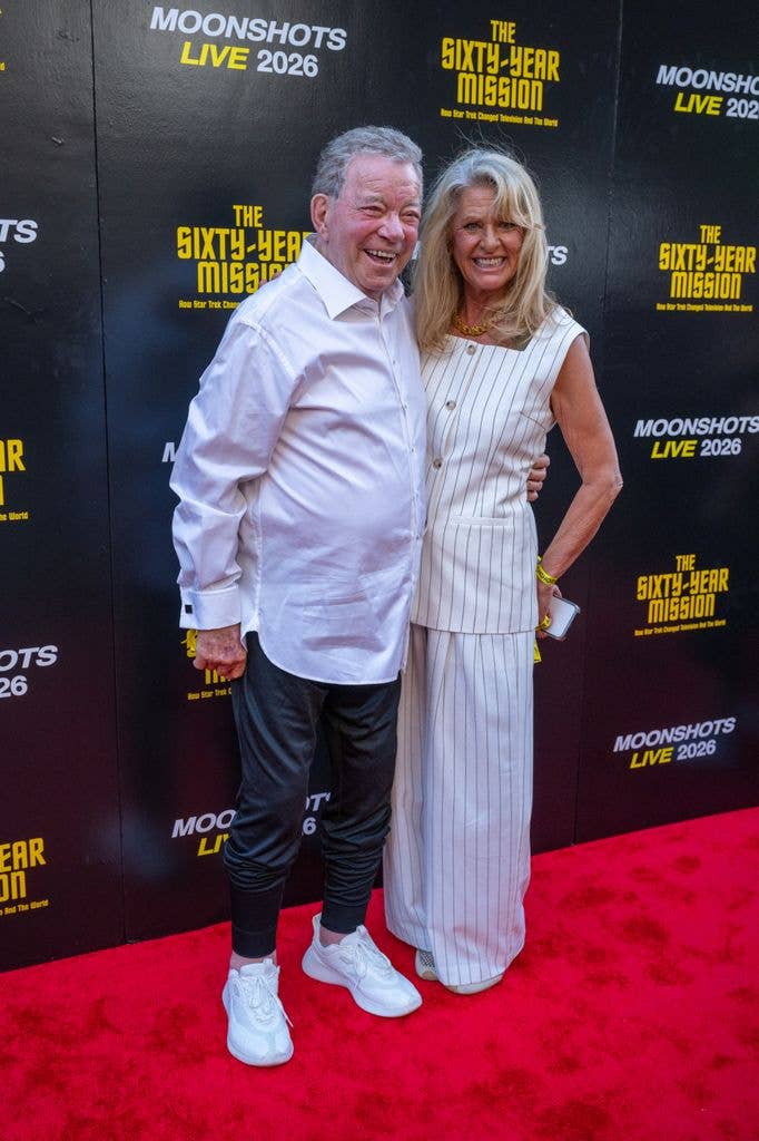 Actor William Shatner and Elizabeth Anderson Martin attend the World Premiere of "The Sixty Year Mission: How Star Trek Changed Television And The World" at The United Theater on Broadway on September 24, 2026 in Los Angeles, California. (Photo by Amanda Edwards/Getty Images)