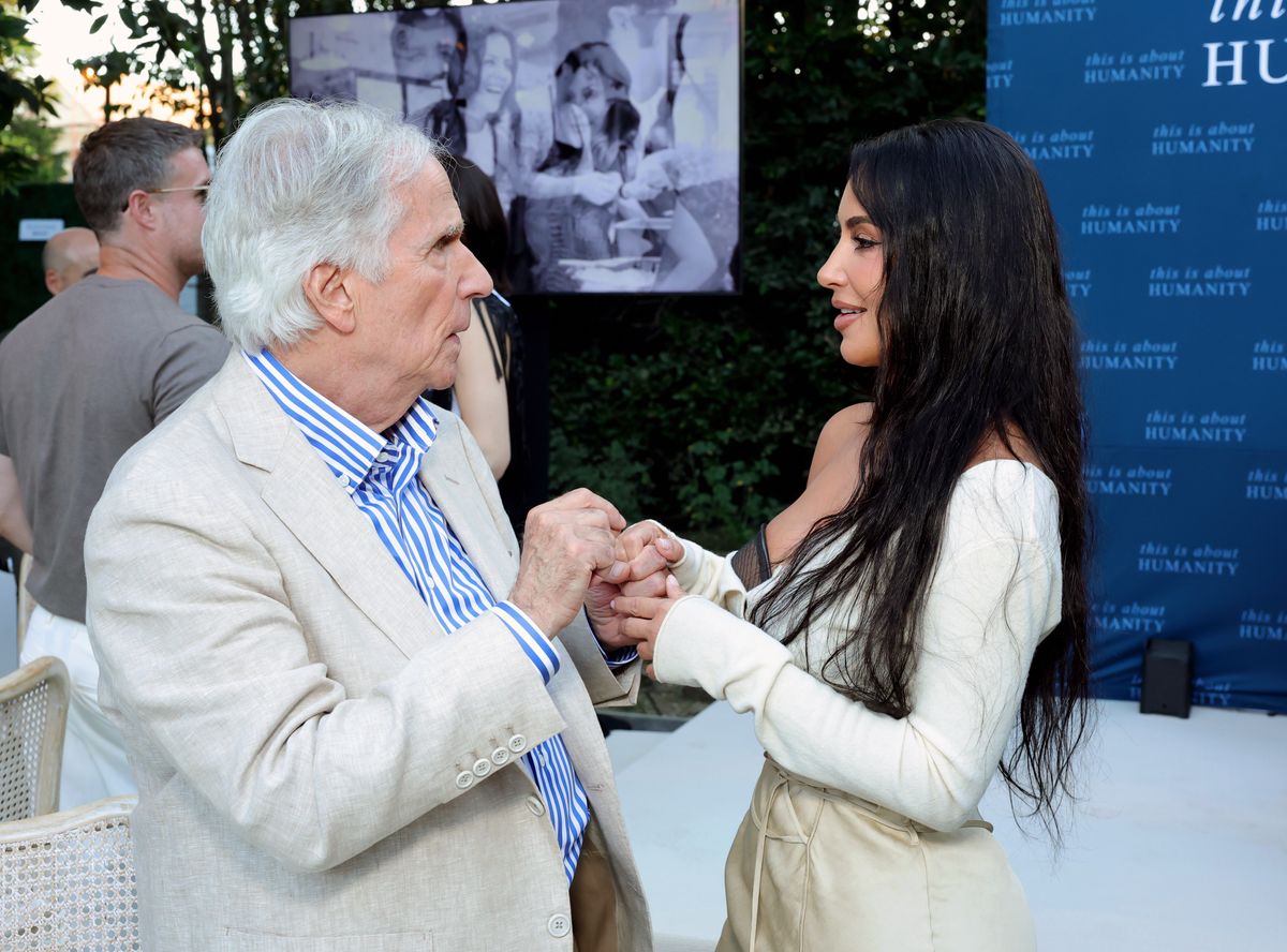 Henry Winkler and Kim Kardashian attend the 2026 This Is About Humanity Soiree on August 29, 2026 in Hollywood, California.
