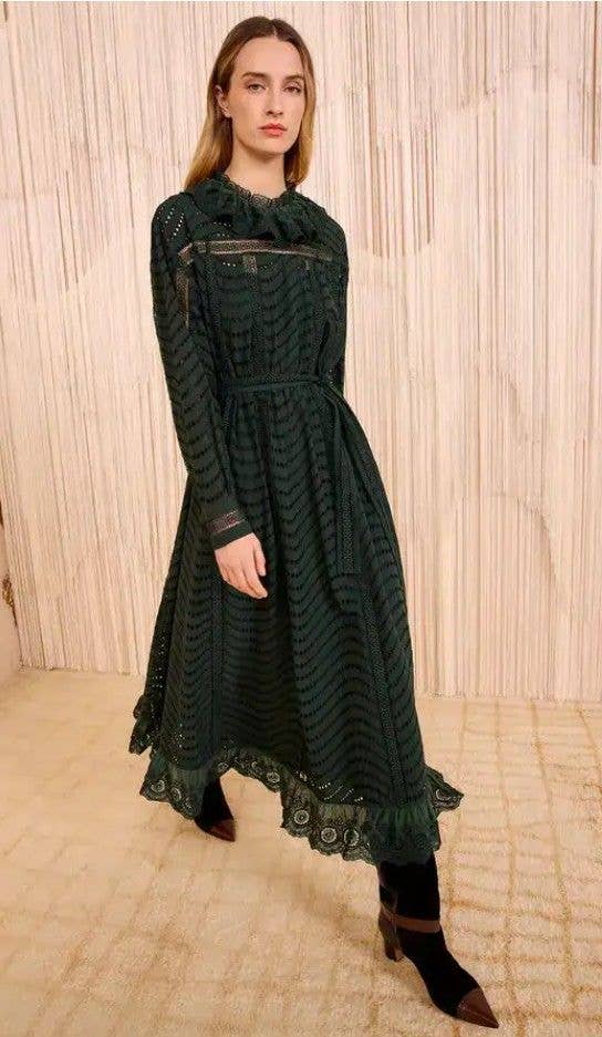 Princess Beatrice wore this bottle-green dress by Ulla Johnson