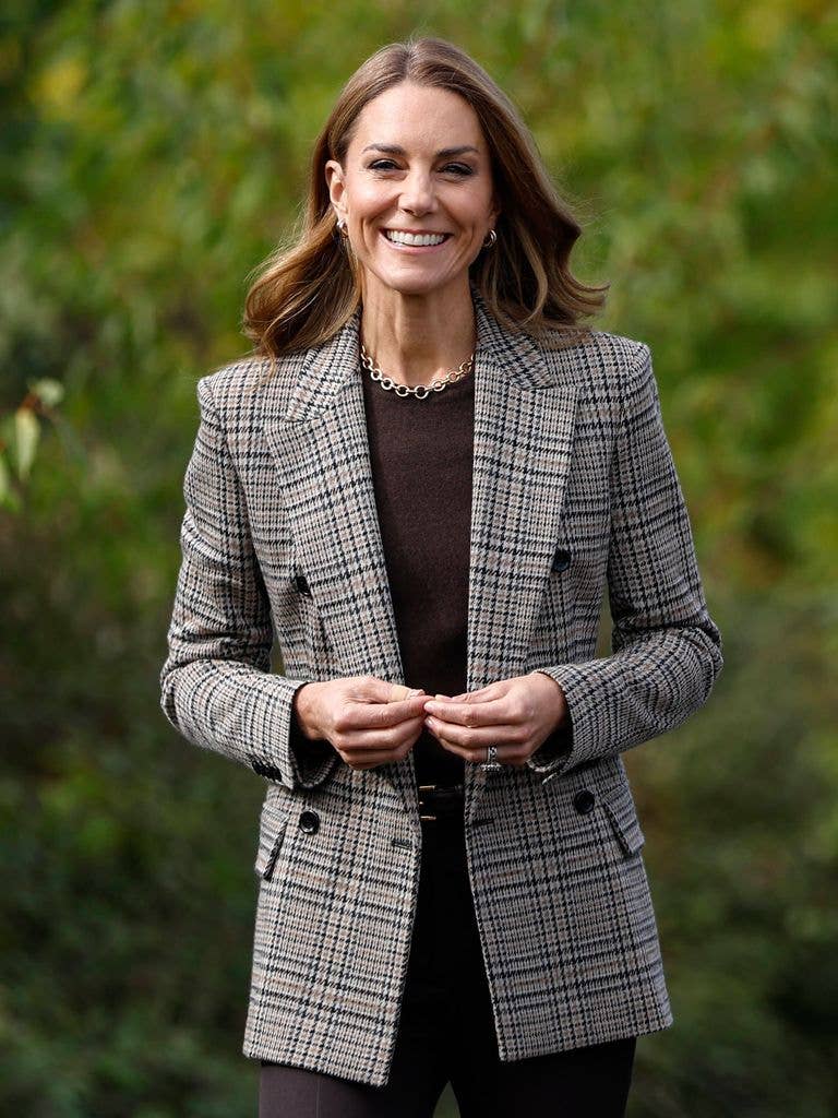 princess kate in check jacket
