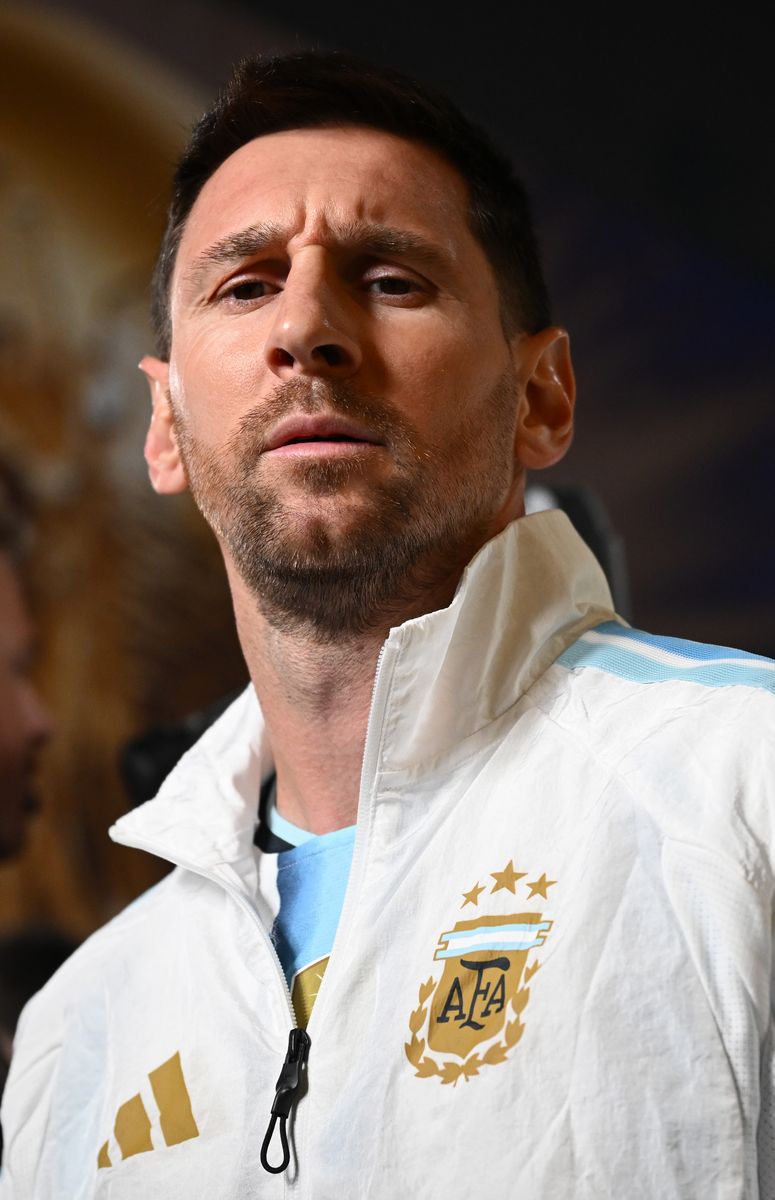 Lionel Messi #10 of Argentina looks on in the tunnel before the FIFA World Cup 2026 Final match between Spain and Argentina 