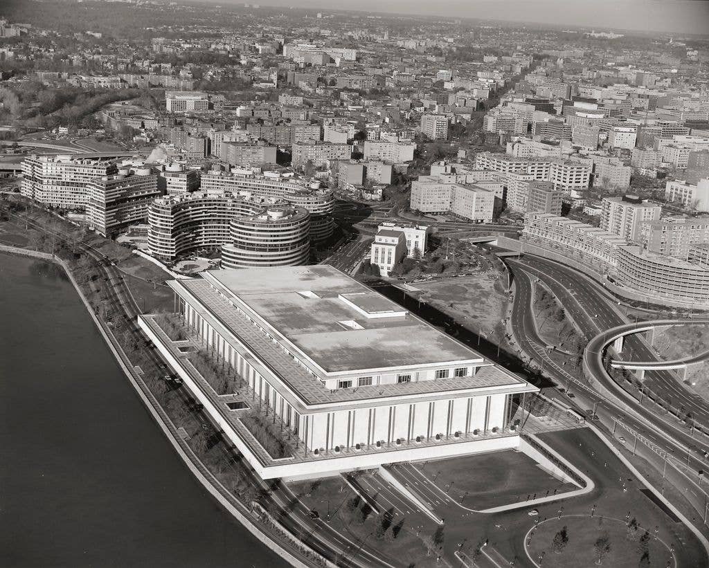 Kennedy center along the potomoc, ca. December 4, 1971, Washington, DC, USA