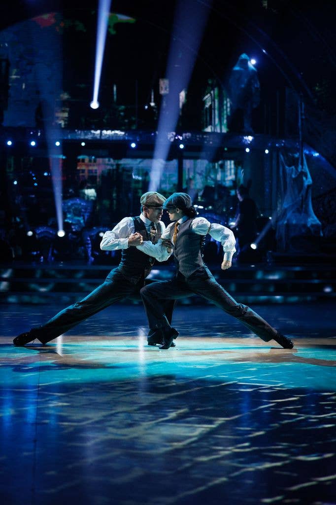 Carlos Gu and karen Carney performing an Argentine tango