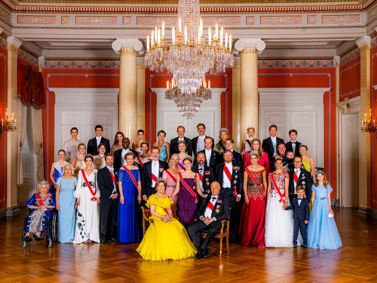 Crown Princess Ingrid Alexandra with members of European royal families in 2022, on her 18th birthday celebration. 