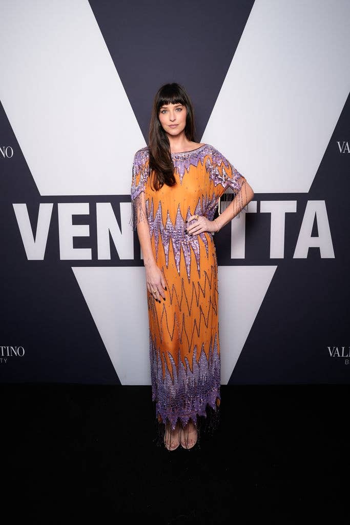 Dakota Johnson wore an embellished gown