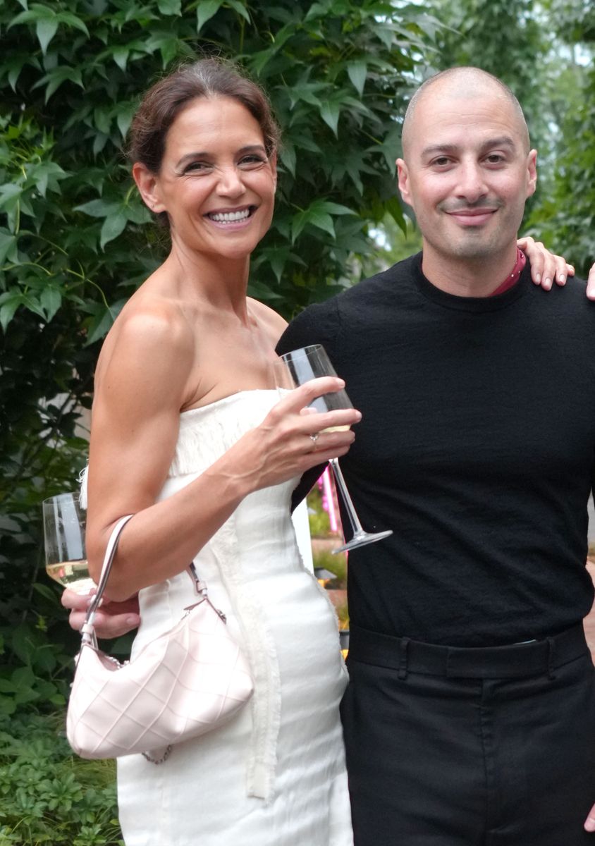 Katie Holmes and Jason Bard Yarmosky on August 7, 2026 in East Hampton, New York.