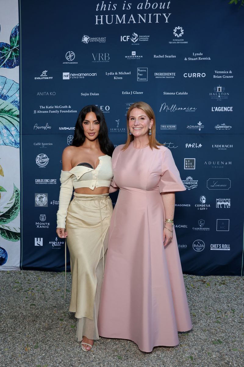 Kim Kardashian and Zoe Winkler Reinis, Co-founder, This Is About Humanity attend the 2026 This Is About Humanity Soiree
