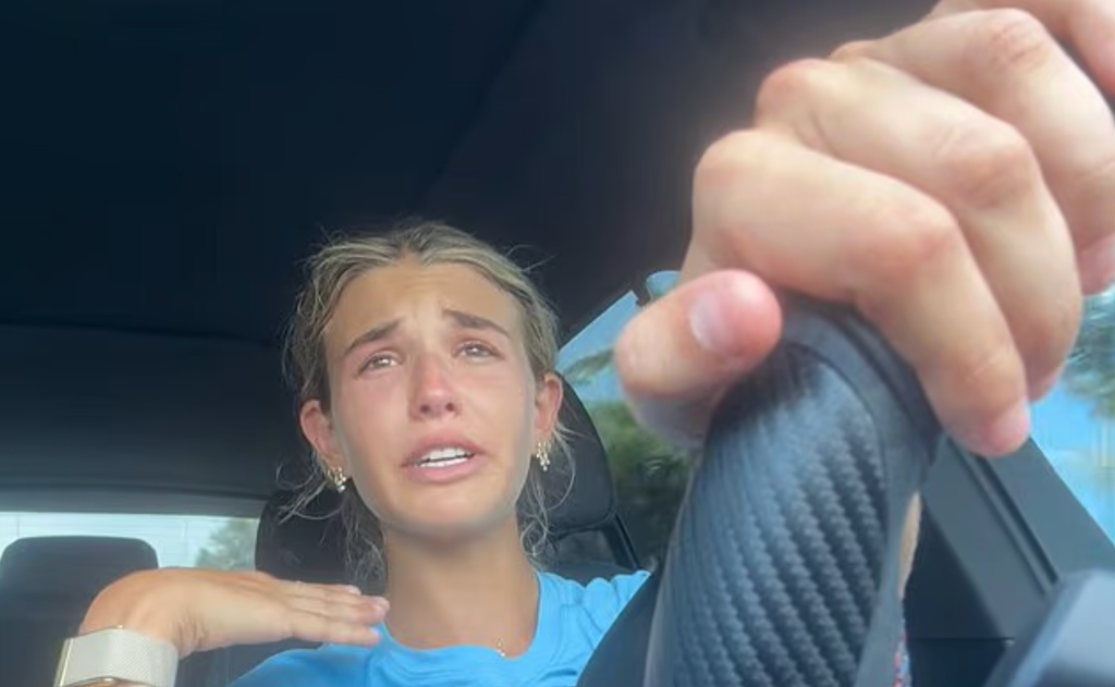 Kai Trump crying