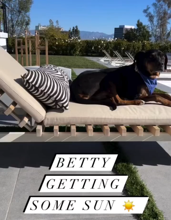 Betty enjoying the sun
