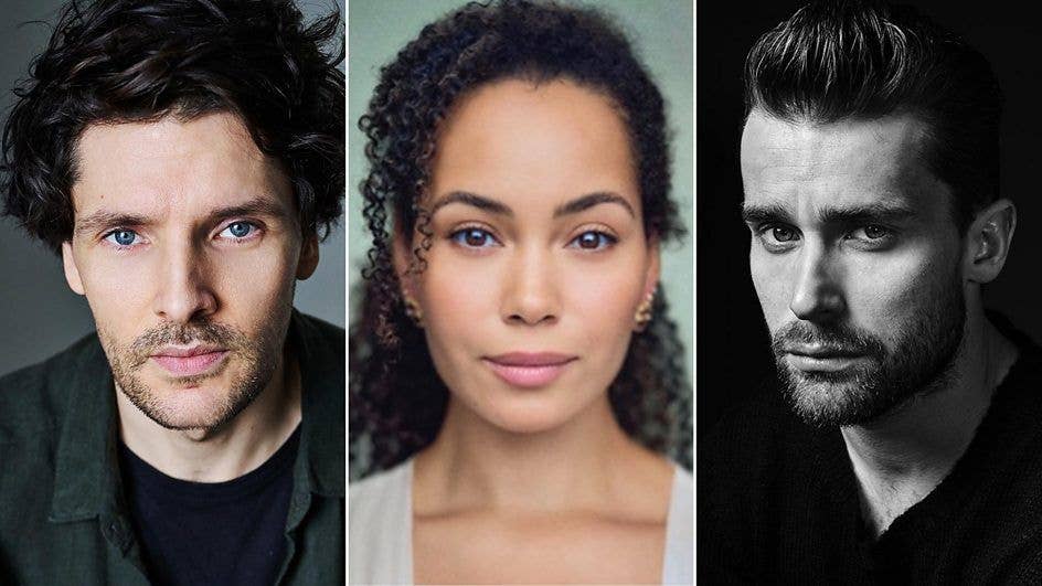 Colin Morgan (Image: Ruth Crafer), Madeleine Mantock (Image: Kim Hardy) and Christian Cooke (Image: Fabrice Jacobs)