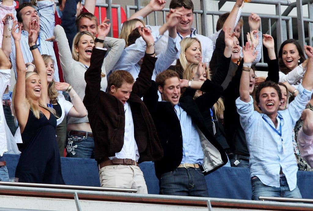 Kate sat two rows behind William