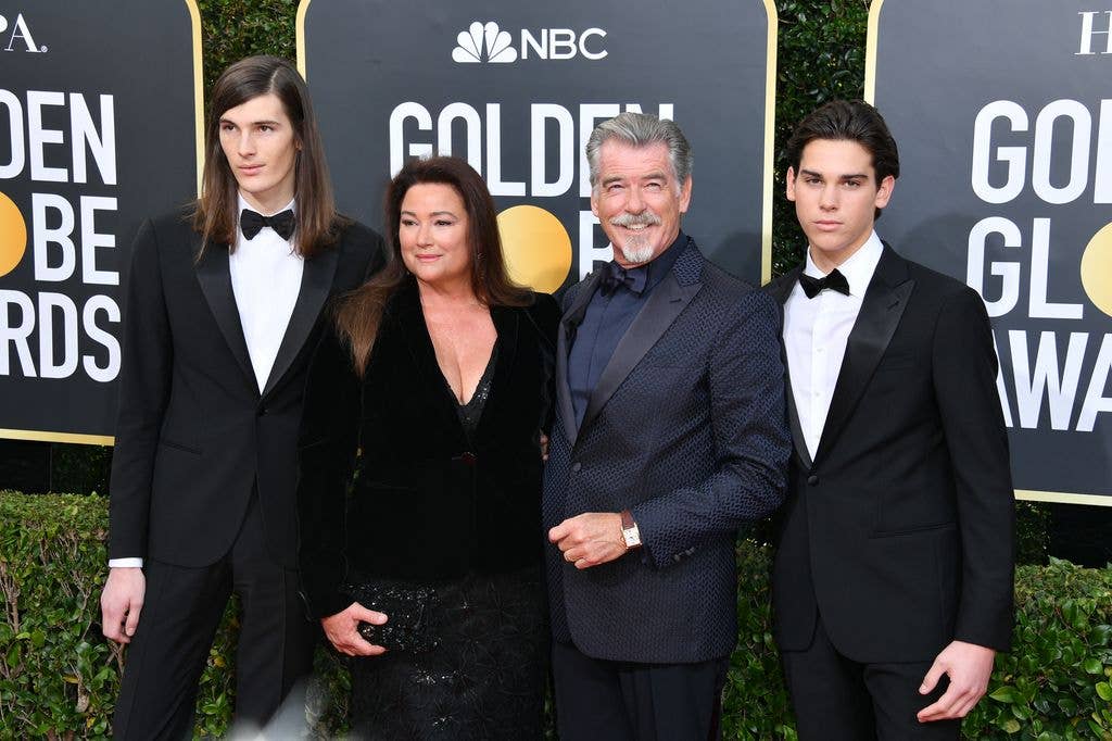 Pierce with his wife Keely and their sons, Dylan and Paris. Pierce's advice to Paris "Go into the world with a brave heart and create stories that will make the world a better place."