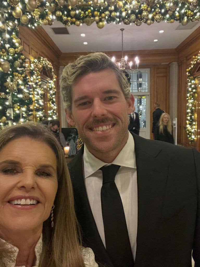 Photo shared by Maria Shriver September 27, 2026 with her son Christopher Schwarzenegger in honor of his 29th birthday