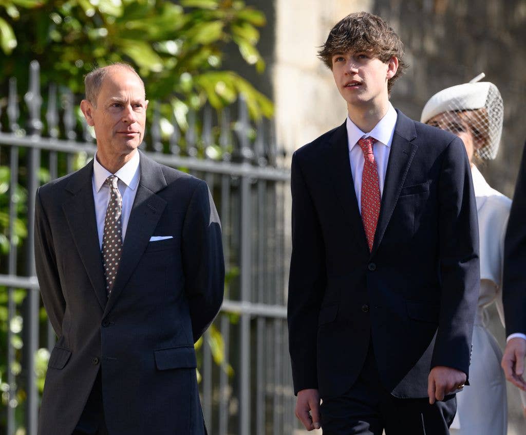 James, Earl of Wessex attend the Easter Sunday Mattins Service at St George's Chapel on April 20, 2025 in Windsor