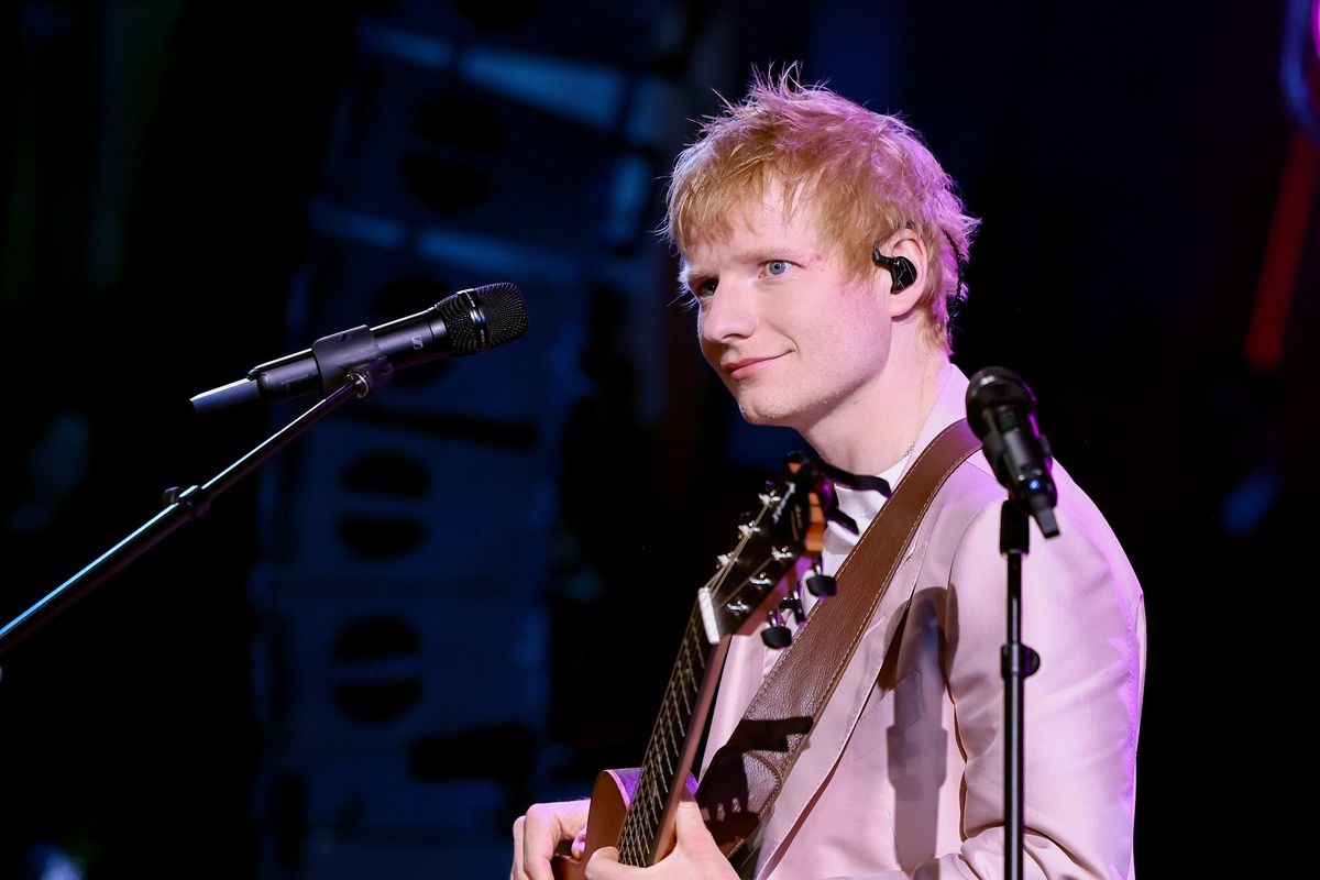  Ed Sheeran performs onstage during the 2025 TIME100 Gala at Jazz at Lincoln Center on April 24, 2025 in New York City.