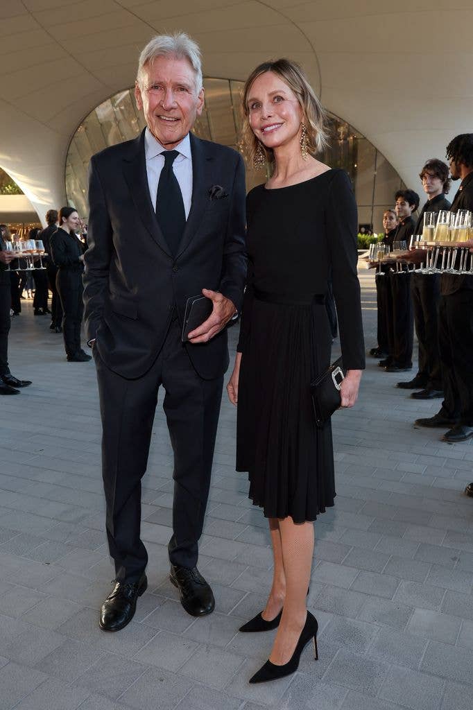 Harrison Ford and Calista Flockhart attend the Lucas Museum of Narrative Art Opening Night at Lucas Museum of Narrative Art on September 19, 2026 in Los Angeles, California.