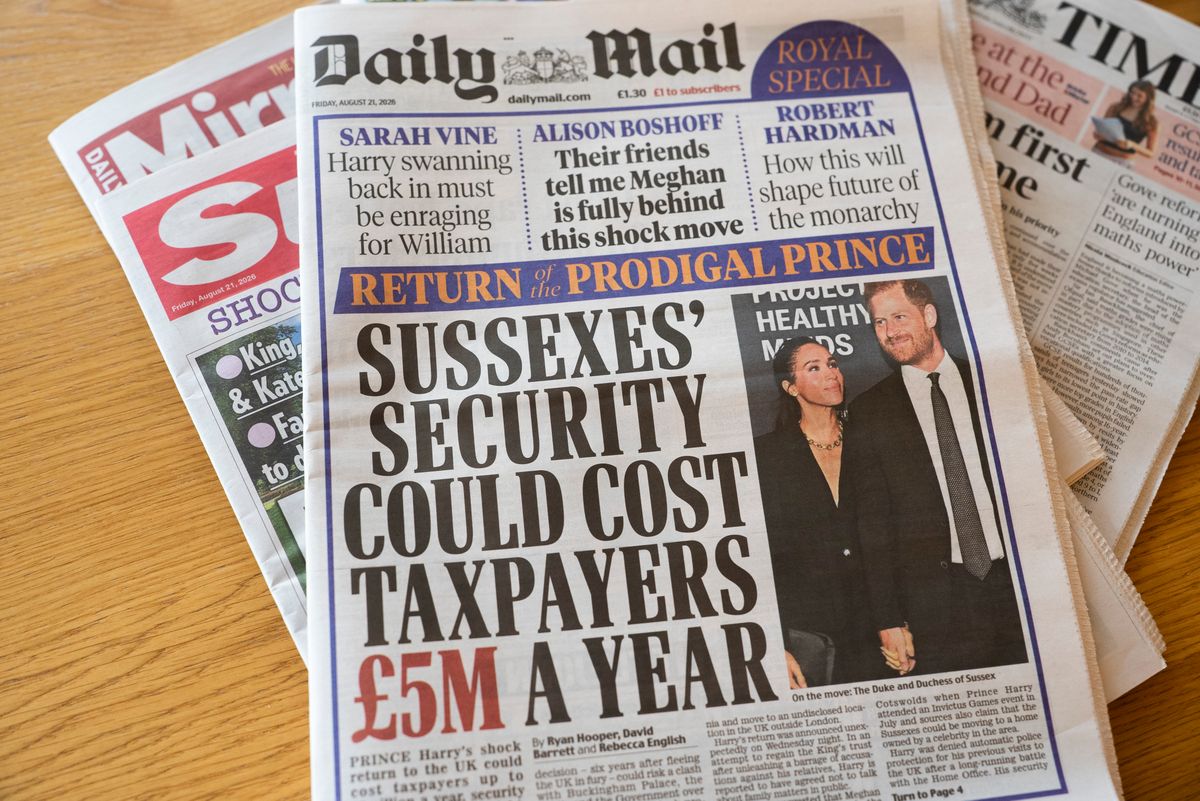  British Newspaper The Daily Mail reports that the Duke and Duchess of Sussex move to the UK could cost millions.