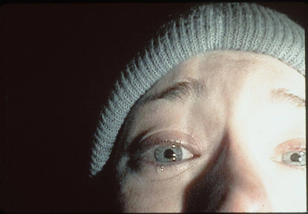 Heather Donahue in a still from The Blair Witch Project.
