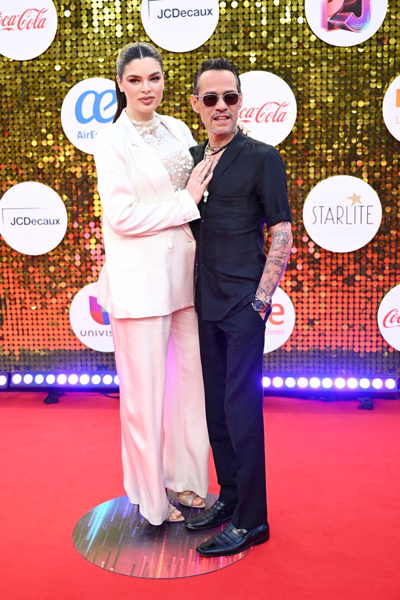 Marc Anthony and Nadia Ferreira attend the Premios Juventud Awards 2026 at Starlite Auditorium on September 03, 2026 in Marbella, Spain