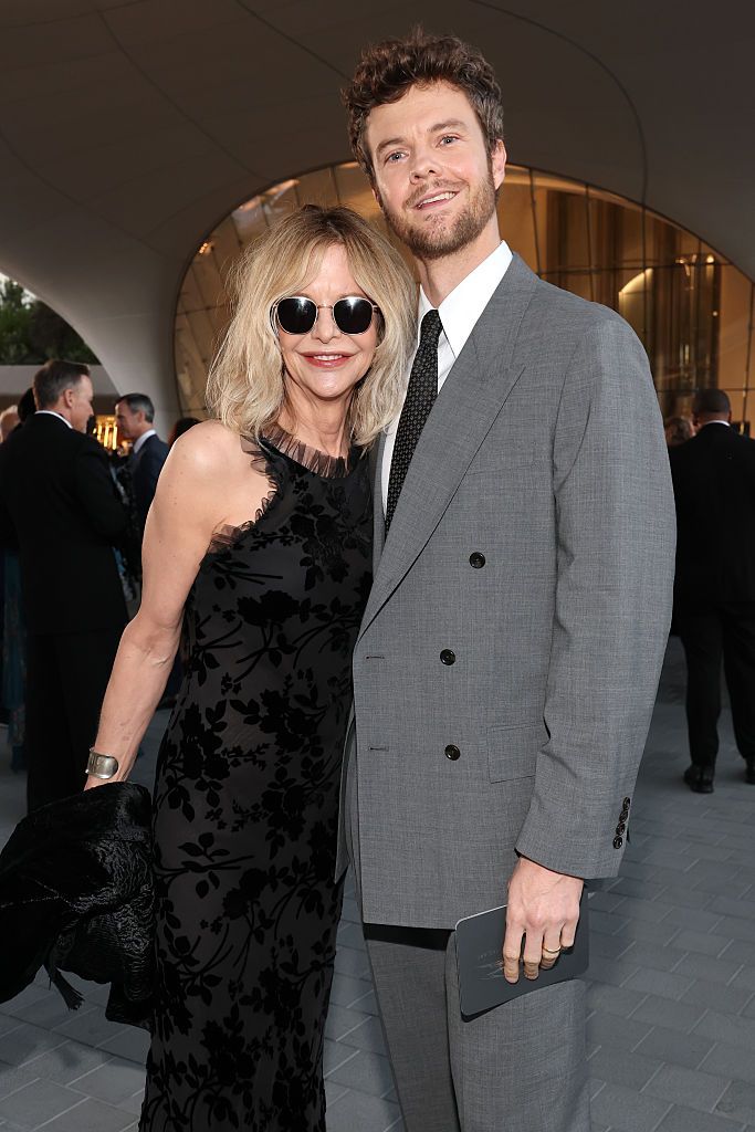 LOS ANGELES, CALIFORNIA - SEPTEMBER 19: (L-R) Meg Ryan and Jack Quaid attend the Lucas Museum of Narrative Art Opening Night at Lucas Museum of Narrative Art on September 19, 2026 in Los Angeles, California. (Photo by Kevin Mazur/Kevin Mazur/Getty Images for Lucas Museum of Narrative Art)