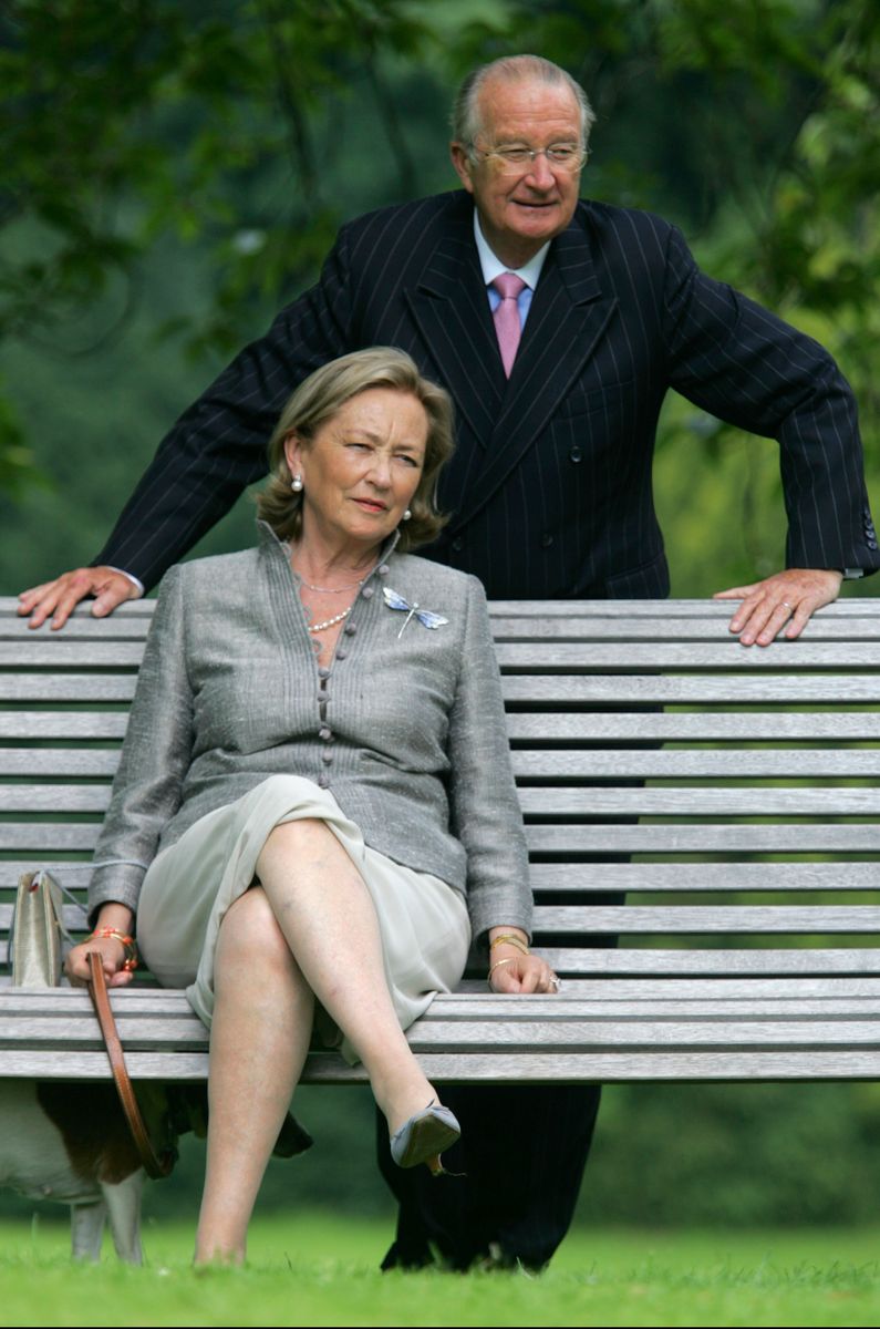King Albert II and Queen Paola of Belgium at their Castle in Laeken (2008)