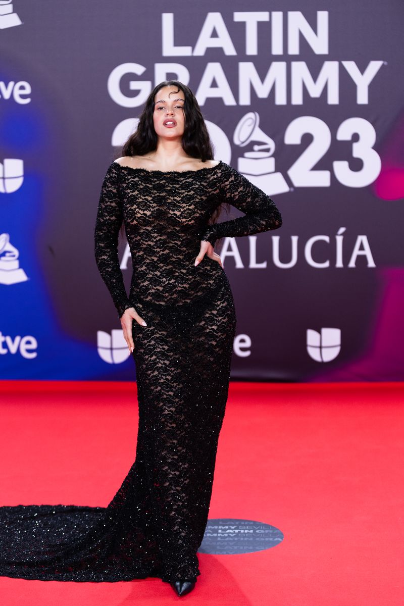 Rosalia attends the 24th Annual Latin GRAMMY Awards at FIBES Conference and Exhibition Centre on November 16, 2023 in Seville, Spain. 