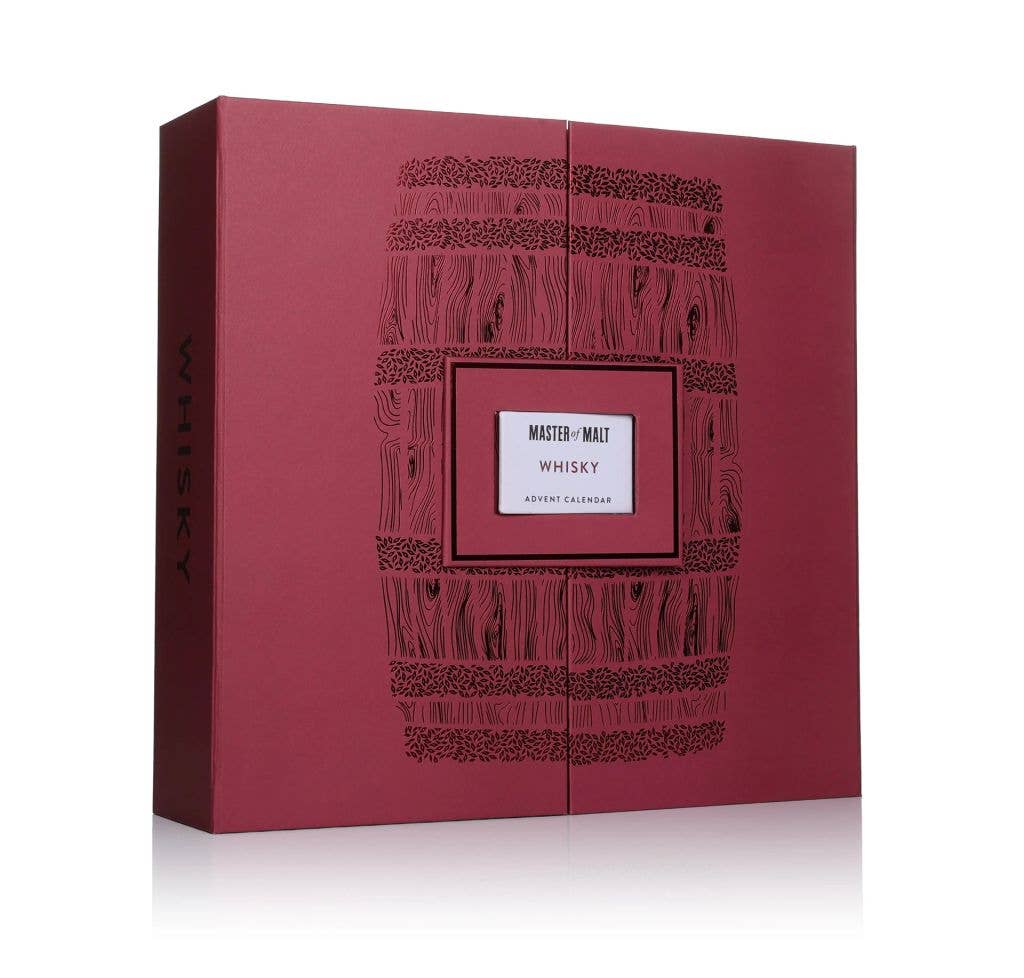 Red box with 'Master of Malt Whisky Advent Calendar' label.  