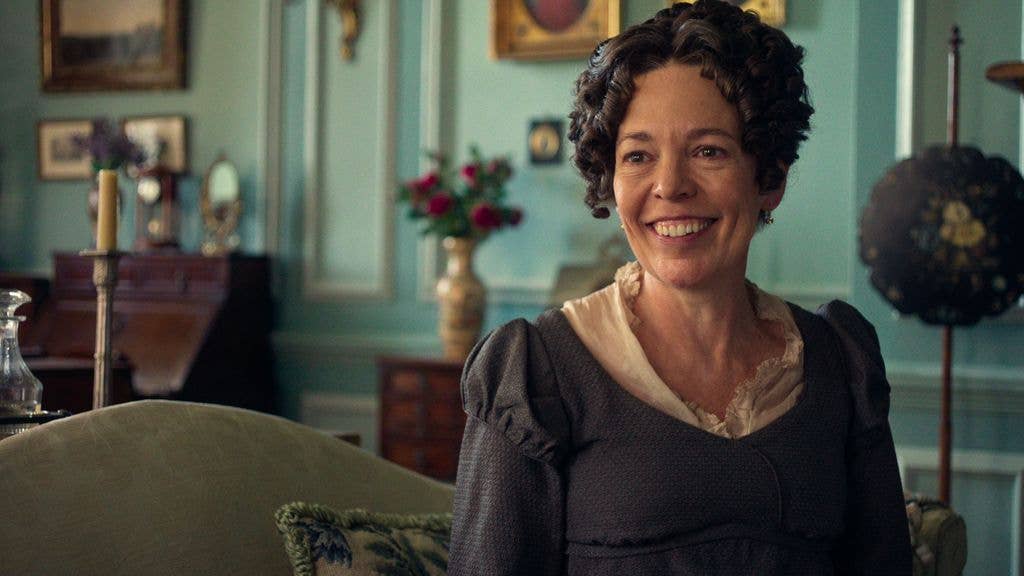 Olivia Colman takes on the role of Mrs Bennet