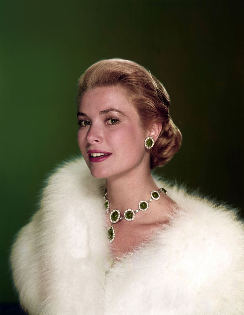 Grace Kelly in a promotional portrait for for the 1954 MGM movie 'Green Fire'.