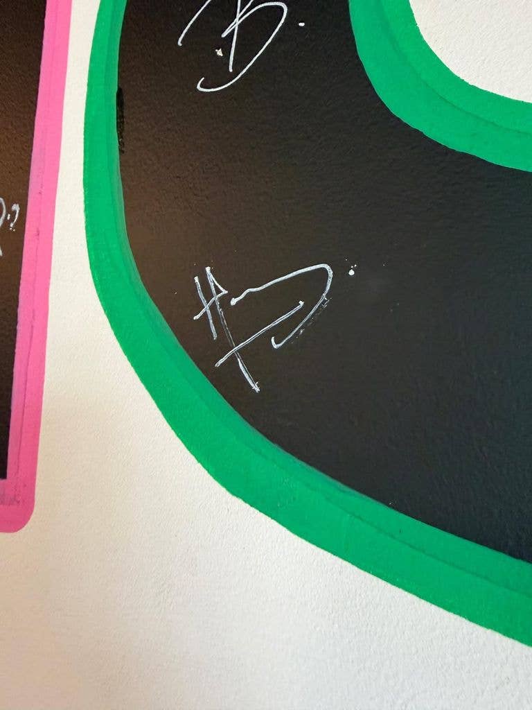 Prince Harry signature on Tower Bridge Studios celebrity wall
