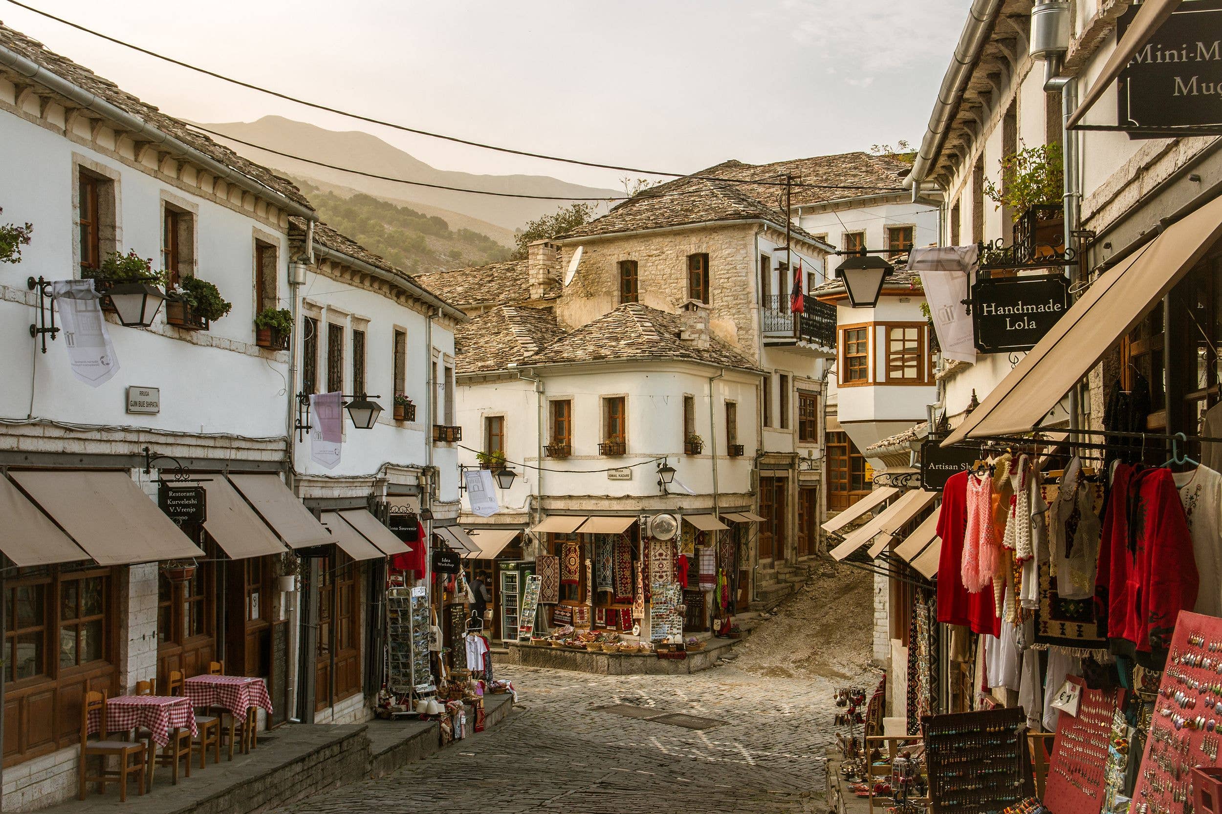 The old town on Gjirokastër, Albania
