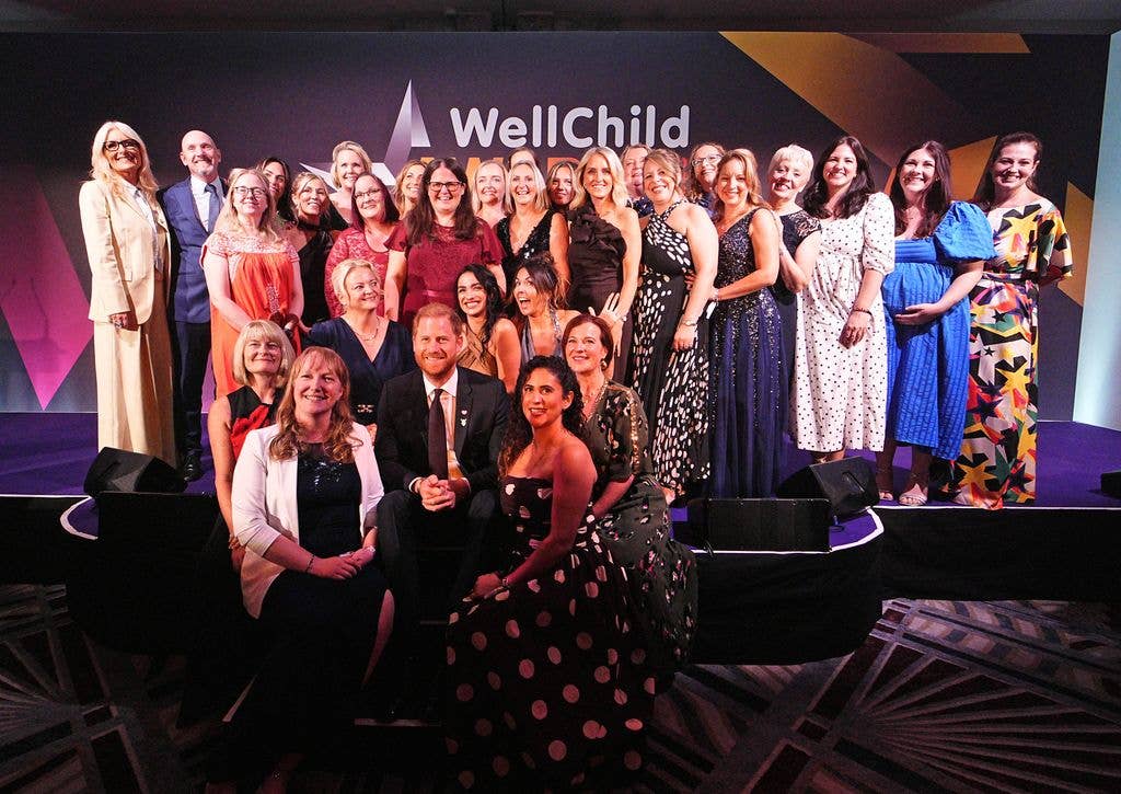 Prince Harry, Duke of Sussex poses for a photo with the WellChild nurses during the 2026 Wellchild Awards at the Royal Lancaster Hotel on September 21, 2026 in London, England.