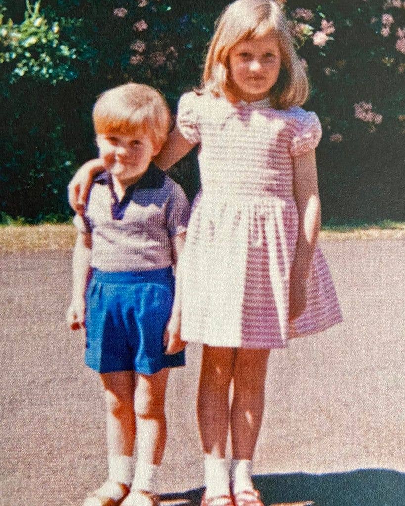 childhood photo of charles and diana